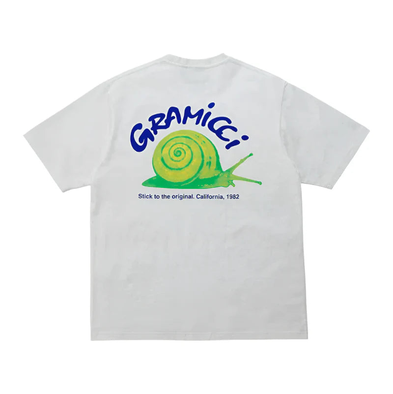 GRAMICCI SNAIL TEE WHITE