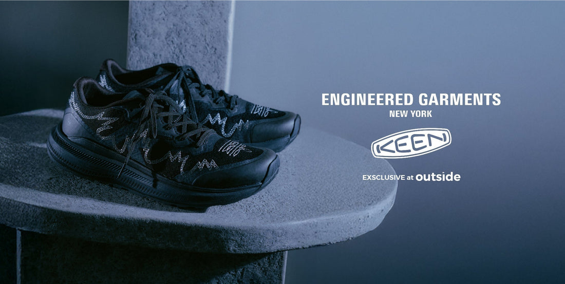 The second collaboration between Engineered Garments and KEEN on walking shoes.