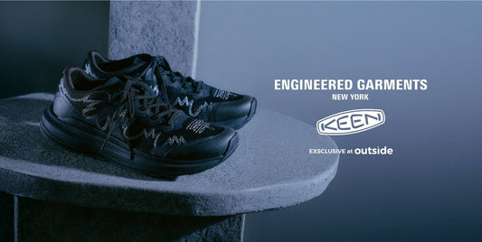 The second collaboration between Engineered Garments and KEEN on walking shoes.