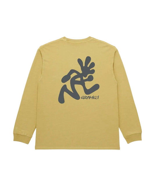 GRAMICCI RUNNING MAN L/S TEE PIGMENT DYED SULPHUR PIGMENT