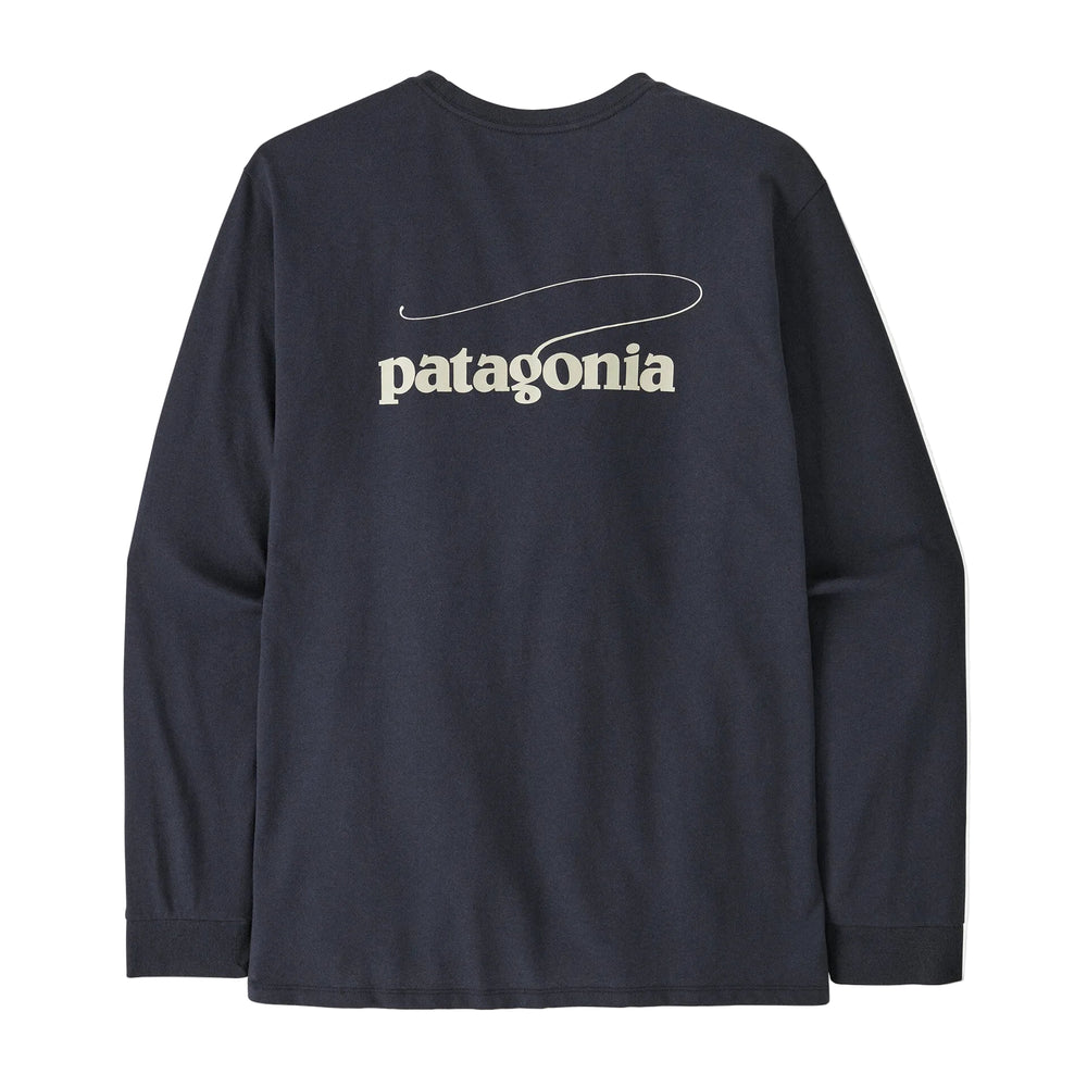PATAGONIA M'S L/S CASTING LOGO RESPONSIBILI-TEE - SMOLDER BLUE