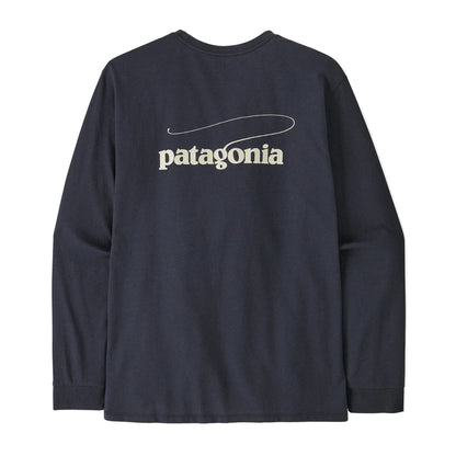 PATAGONIA M'S L/S CASTING LOGO RESPONSIBILI-TEE - SMOLDER BLUE