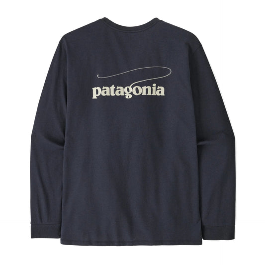PATAGONIA M'S L/S CASTING LOGO RESPONSIBILI-TEE - SMOLDER BLUE