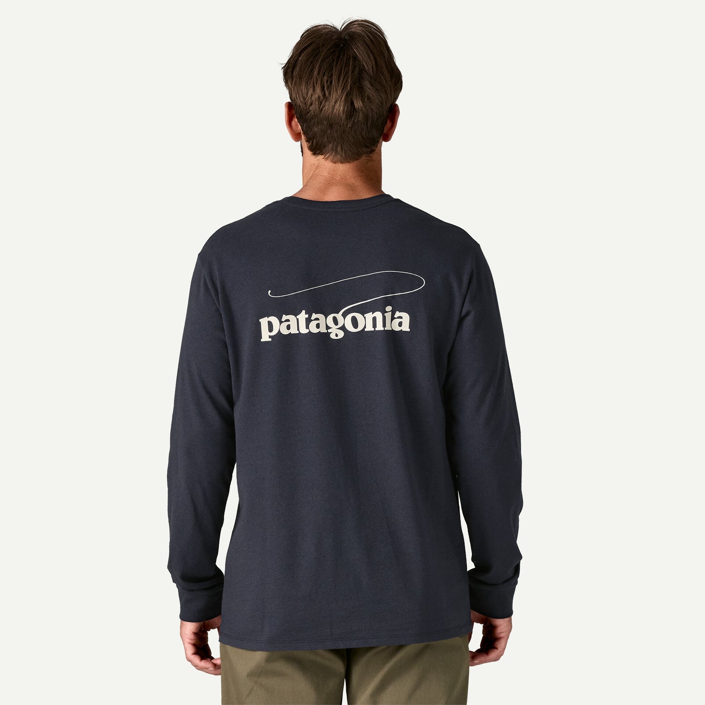 PATAGONIA M'S L/S CASTING LOGO RESPONSIBILI-TEE - SMOLDER BLUE