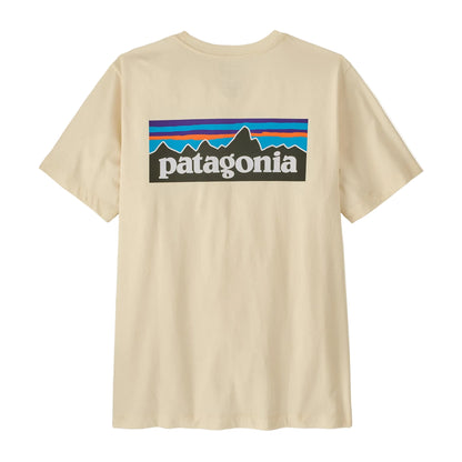 PATAGONIA M'S P-6 LOGO T-SHIRT - UNDYED NATURAL