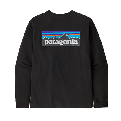 PATAGONIA M'S L/S P-6 LOGO RESPONSIBILI-TEE - BLACK