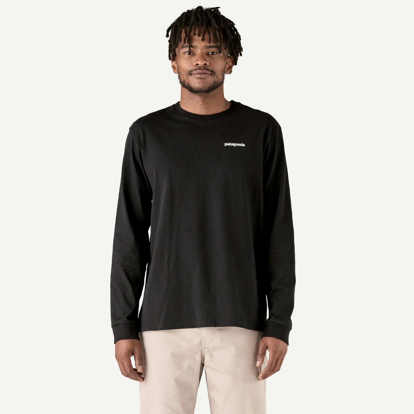 PATAGONIA M'S L/S P-6 LOGO RESPONSIBILI-TEE - BLACK