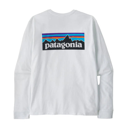 PATAGONIA M'S L/S P-6 LOGO RESPONSIBILI-TEE - WHITE