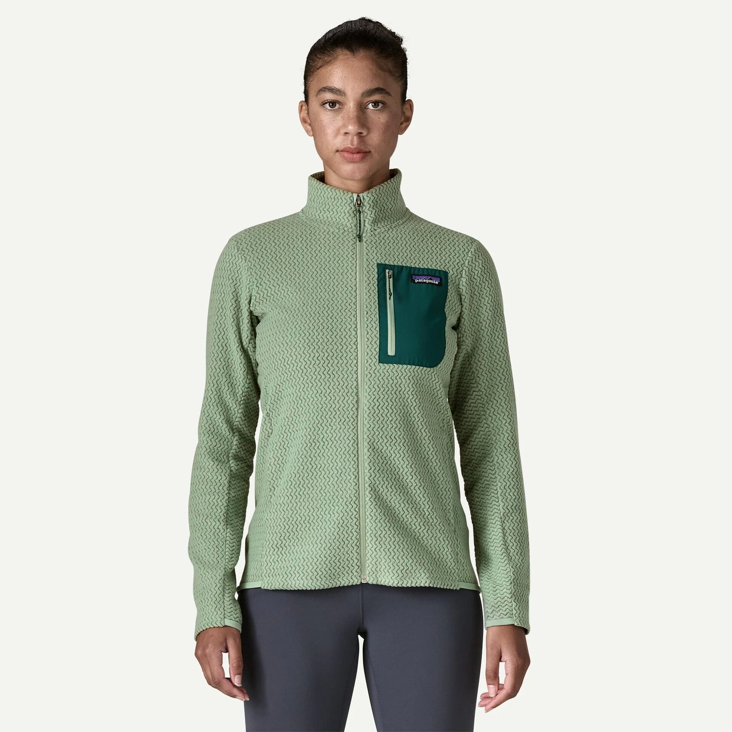 PATAGONIA W'S R1 AIR JKT - ELLWOOD GREEN