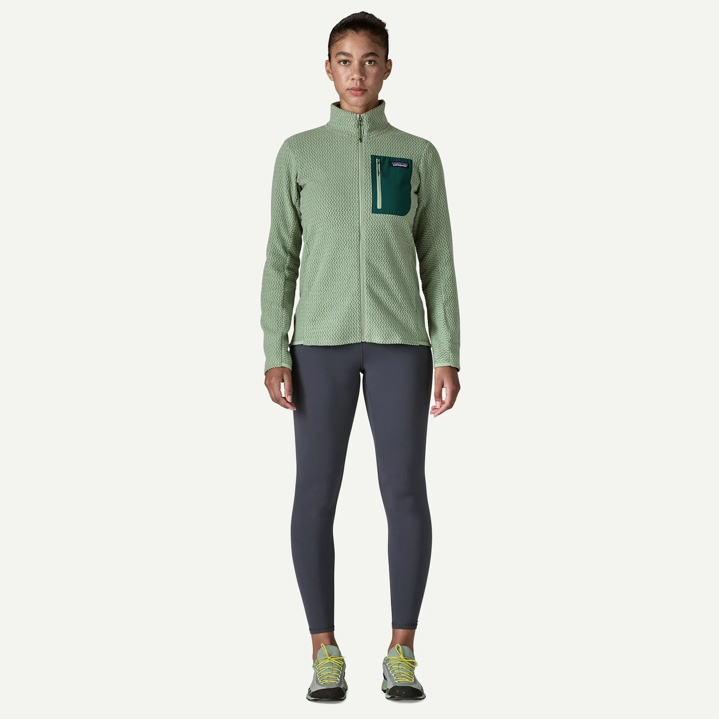 PATAGONIA W'S R1 AIR JKT - ELLWOOD GREEN