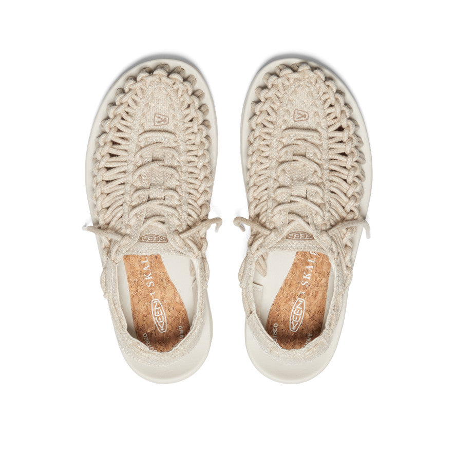 KEEN WOMEN'S UNEEK CANVAS X SKALL - NATURAL/BIRCH