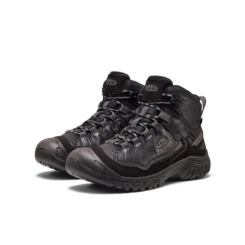 KEEN MEN'S TARGHEE IV MID WP - TUMBLED BLACK