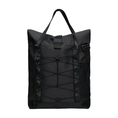 RAINS TRAIL ROLLTOP TOTE BAG W3 BLACK