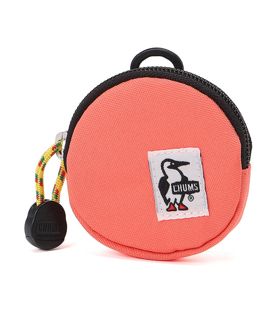 CHUMS RECYCLE ROUND COIN CASE - CORAL ORANGE