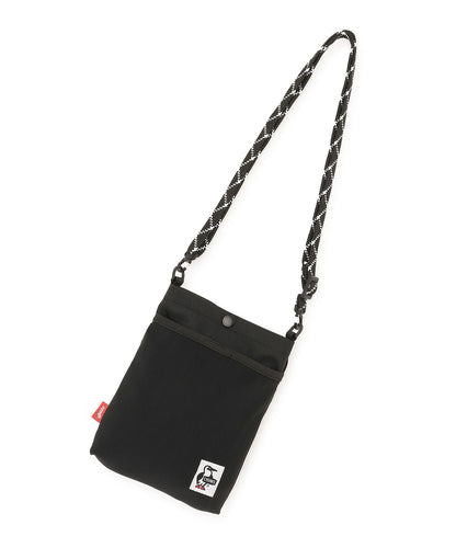 CHUMS RECYCLE MESH POCKET SHOULDER BAG - BLACK
