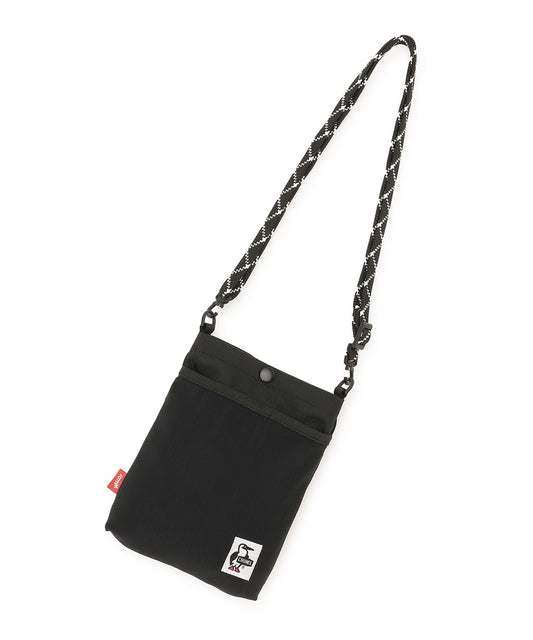 CHUMS RECYCLE MESH POCKET SHOULDER BAG - BLACK