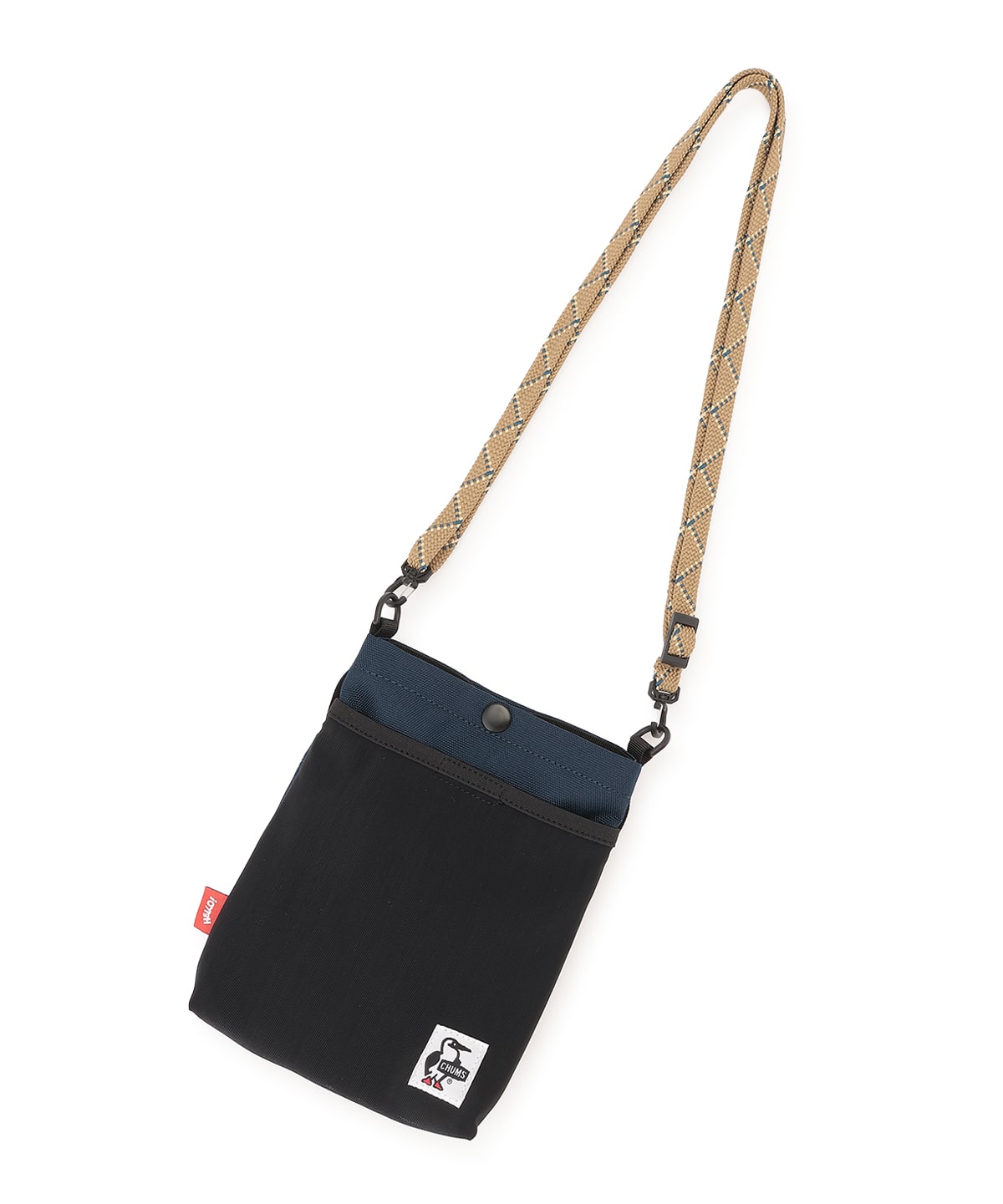 CHUMS RECYCLE MESH POCKET SHOULDER BAG - NAVY