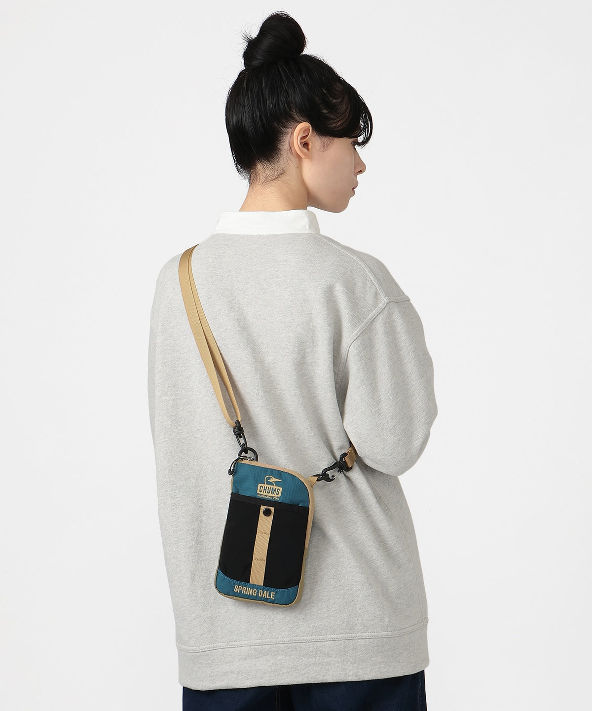 CHUMS SPRING DALE MINI SHOULDER BAG - BLACK RAINBOW