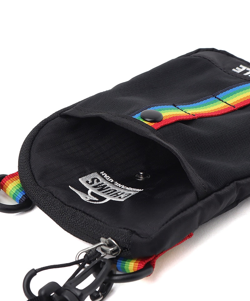 CHUMS SPRING DALE MINI SHOULDER BAG - BLACK RAINBOW