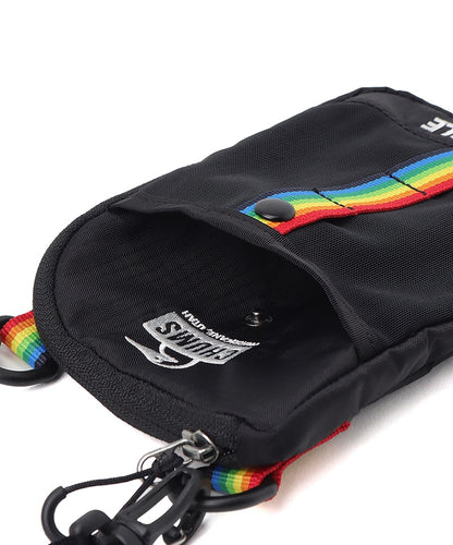CHUMS SPRING DALE MINI SHOULDER BAG - BLACK RAINBOW