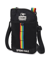 CHUMS SPRING DALE MINI SHOULDER BAG - BLACK RAINBOW