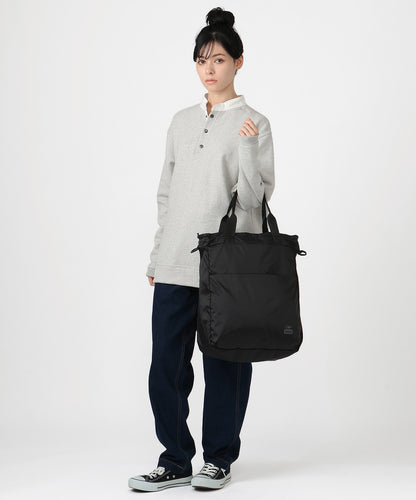 CHUMS PACKABLE 2WAY TOTE BAG - BLACK