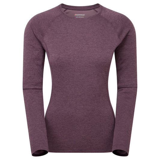 MONTANE WOMEN'S DART LONG SLEEVE T-SHIRT - MULBERRY