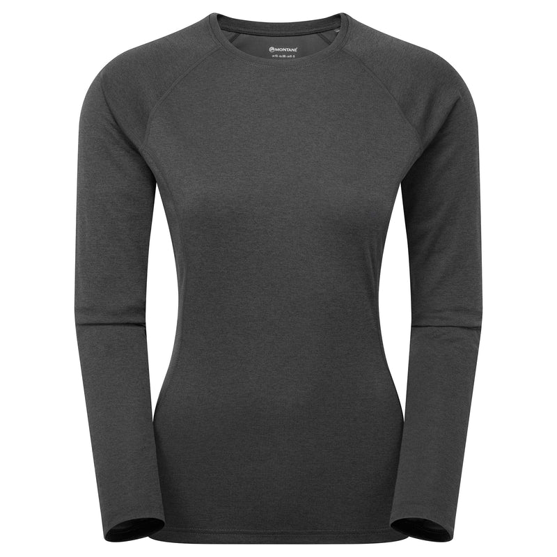 MONTANE WOMEN'S DART LONG SLEEVE T-SHIRT - BLACK