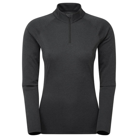MONTANE WOMEN'S DART ZIP NECK - BLACK