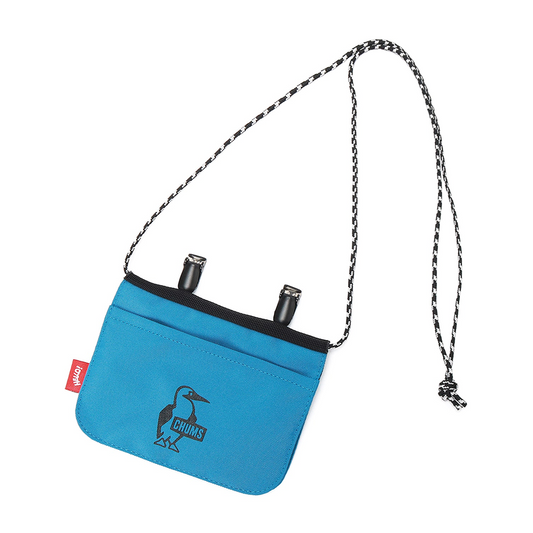 CHUMS RECYCLE ATTACHED POCKET SHOULDER POUCH - DULL BLUE