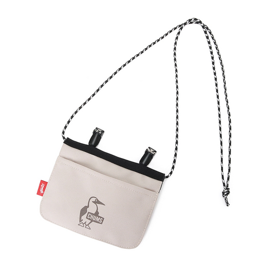 CHUMS RECYCLE ATTACHED POCKET SHOULDER POUCH - GREIGE