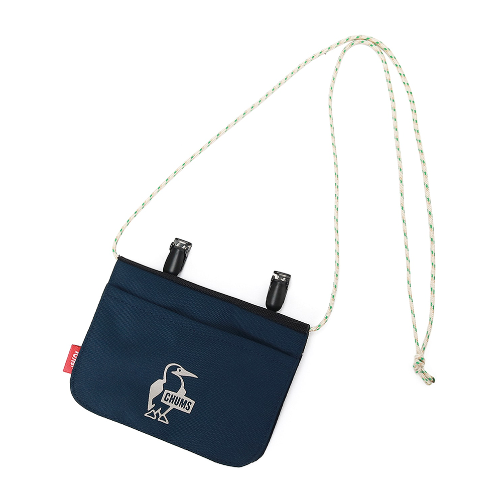 CHUMS RECYCLE ATTACHED POCKET SHOULDER POUCH - NAVY