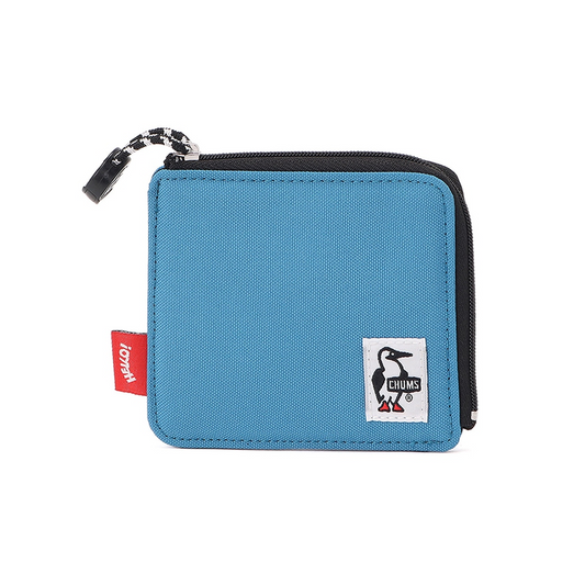 CHUMS RECYCLE L-SHAPED ZIP WALLET - DULL BLUE