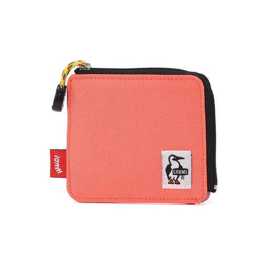 CHUMS RECYCLE L-SHAPED ZIP WALLET - CORAL ORANGE