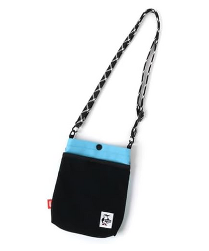 CHUMS RECYCLE MESH POCKET SHOULDER BAG - DULL BLUE