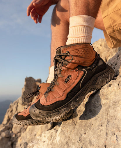 KEEN MEN'S TARGHEE IV MID WP - TUMBLED BLACK