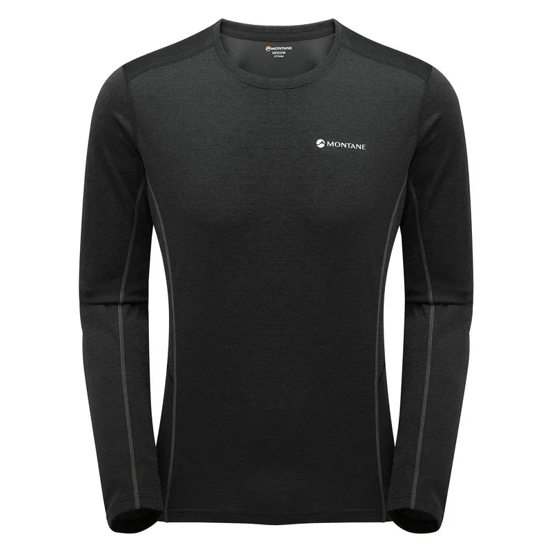 MONTANE MEN'S DART LONG SLEEVE T-SHIRT - BLACK