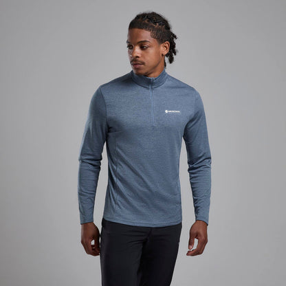 MONTANE MEN'S DART ZIP NECK - STONE BLUE