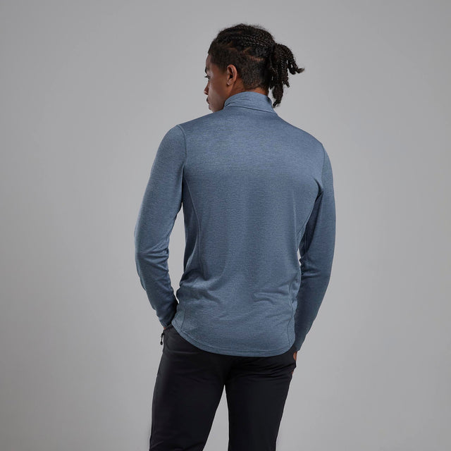 MONTANE MEN'S DART ZIP NECK - STONE BLUE