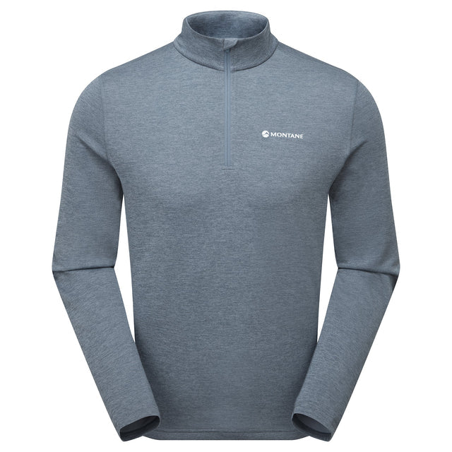 MONTANE MEN'S DART ZIP NECK - STONE BLUE