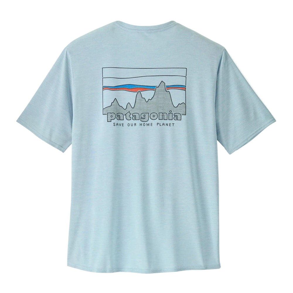 PATAGONIA M'S CAP COOL DAILY GRAPHIC SHIRT - '73 SKYLINE: FLECK BLUE