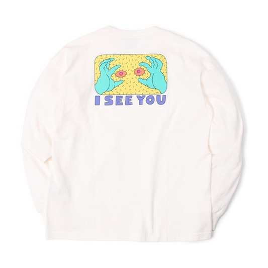 CHUMS SAYORI WADA OVERSIZED L/S I SEE YOU T-SHIRT