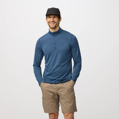 FJÄLLRÄVEN ABISKO DAY HIKE HALF ZIP M - INDIGO BLUE