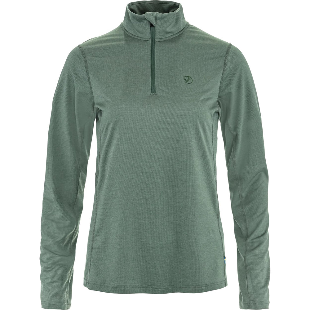 FJÄLLRÄVEN ABISKO DAY HIKE HALF ZIP W - PATINA GREEN