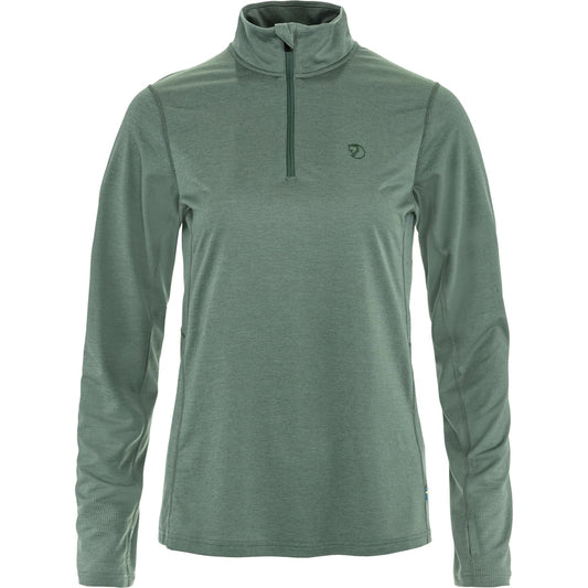 FJÄLLRÄVEN ABISKO DAY HIKE HALF ZIP W - PATINA GREEN