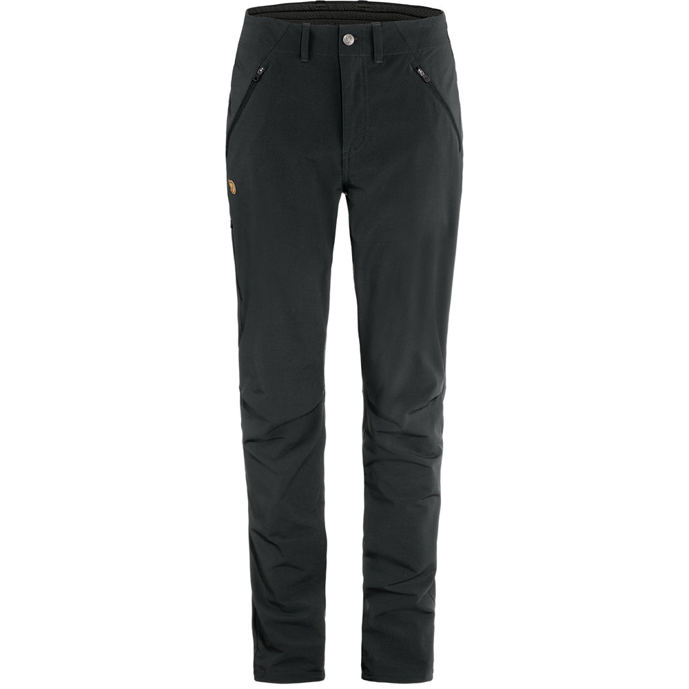 FJÄLLRÄVEN ABISKO TRAIL STRETCH TROUSERS W - BLACK