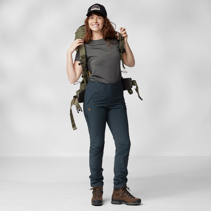 FJÄLLRÄVEN ABISKO TRAIL STRETCH TROUSERS W - BLACK