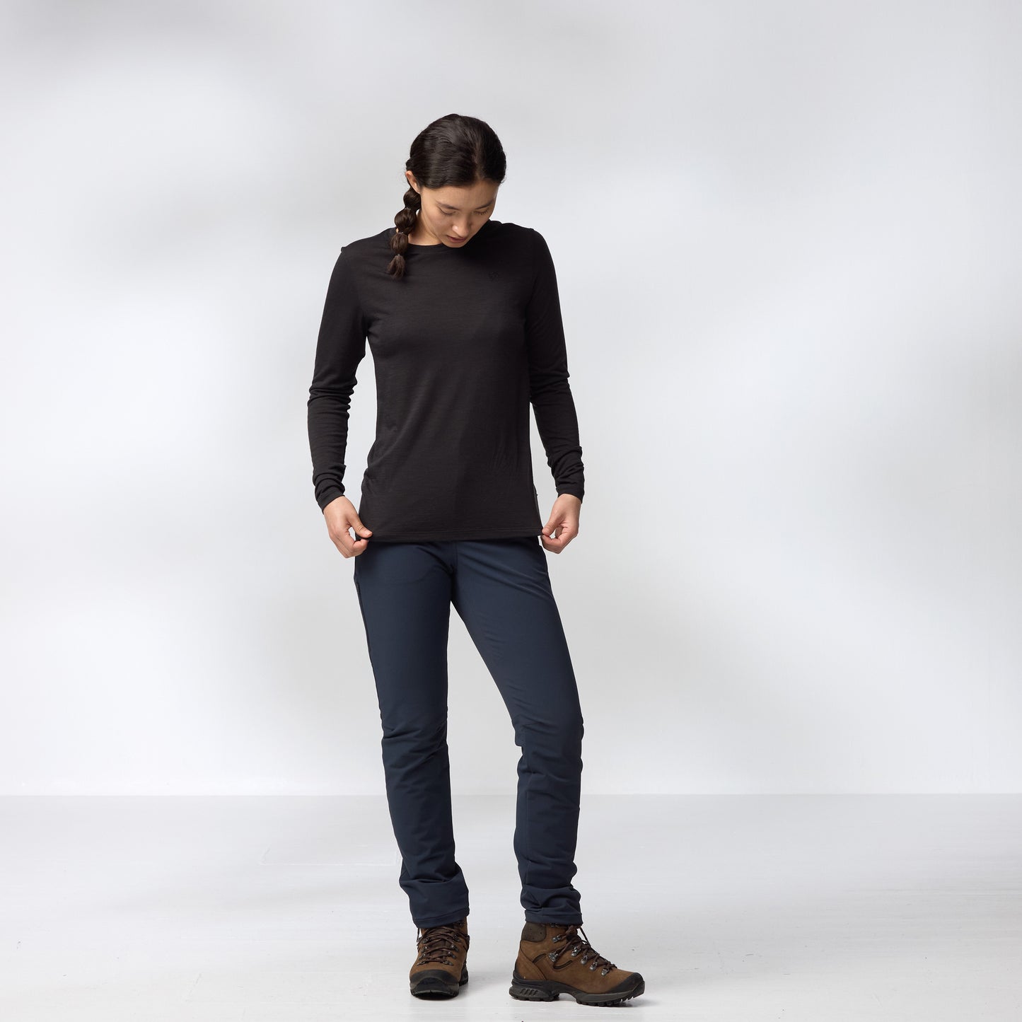 FJALLRAVEN ABISKO LOGO WOOL LS W