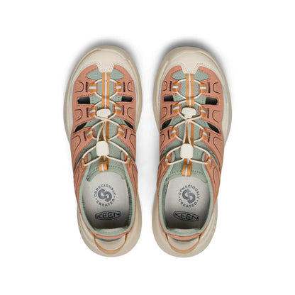 KEEN WOMEN'S WK450 SANDAL - CORK/ICEBERG GREEN