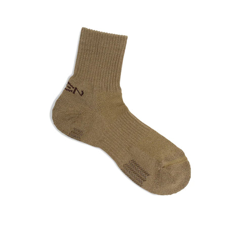 KEEN WA-SHI SOCKS QUARTER - BRINDLE COFFEE BEAN